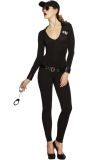 Zwart FBI catsuit dames