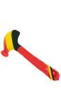 Zwart geel rood belgie hamer opblaasbaar 90cm