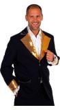 Zwart gouden colbert heren
