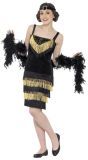 Zwart meisjes flapper jurkje