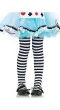 Zwart wit gestreepte kinder panty