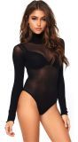 Zwarte bodysuit met col