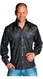 Zwarte disco blouse mannen