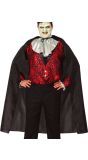 Zwarte dracula cape lang