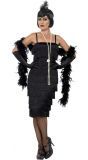 Zwarte flapper Charleston jurk