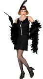 Zwarte flapper jurk dames