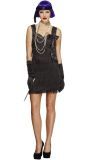 Zwarte foxy flapper gatsby outfit