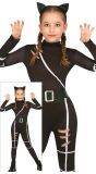 Zwarte kat kostuum halloween meisjes