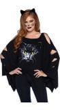 Zwarte kat outfit halloween dames