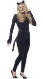 Zwarte katten catsuit