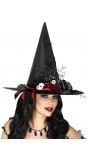 Zwarte luxe heksen hoed