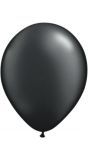 Zwarte metallic ballonnen 100 stuks