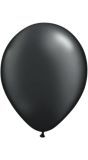 Zwarte metallic ballonnen 50 stuks 30cm