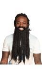 Zwarte rasta baard met dreadlocks