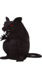 Zwarte rat zittend 18 cm halloween