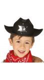 Zwarte sheriff hoed kind