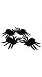 Zwarte spinnen set 4 stuks