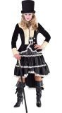 Zwarte steampunk pakje vrouwen