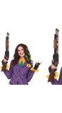 Zwarte The Joker shotgun 65 cm halloween