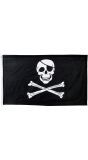Zwarte vlag piraat met doodskop