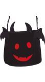 Zwarte vleermuis snoepemmer 25 cm halloween