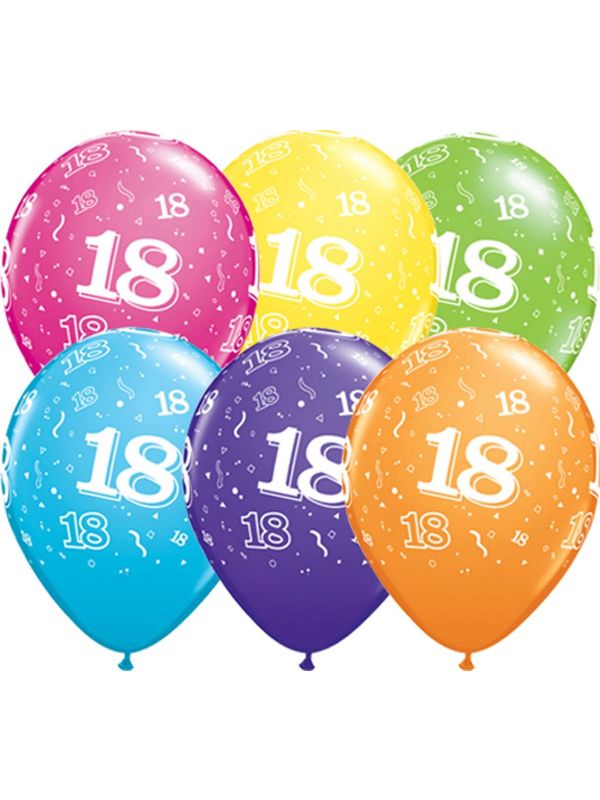 18 jaar kleurrijke happy birthday ballonnen 25 stuks