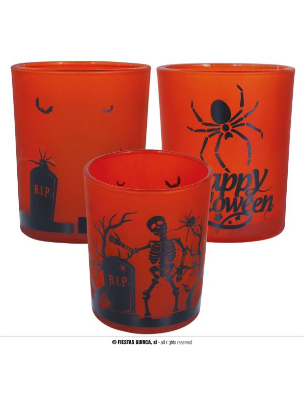 3 oranje shotglaasjes 6 x 5 cm halloween main product photo