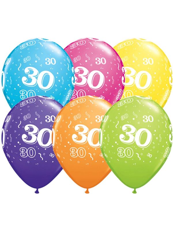 30 jaar kleurrijke happy birthday ballonnen 25 stuks