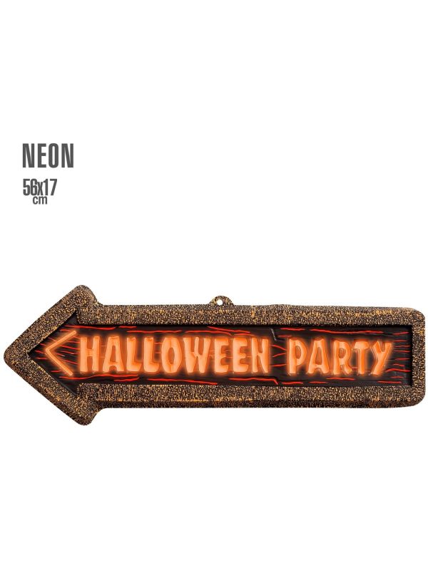 3D neon halloween feest bord