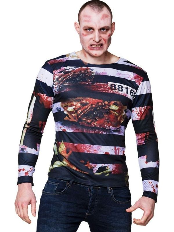 3D shirt zombie gevangene heren