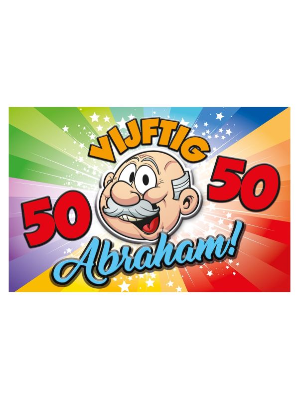 50 jaar abraham regenboog deurbord