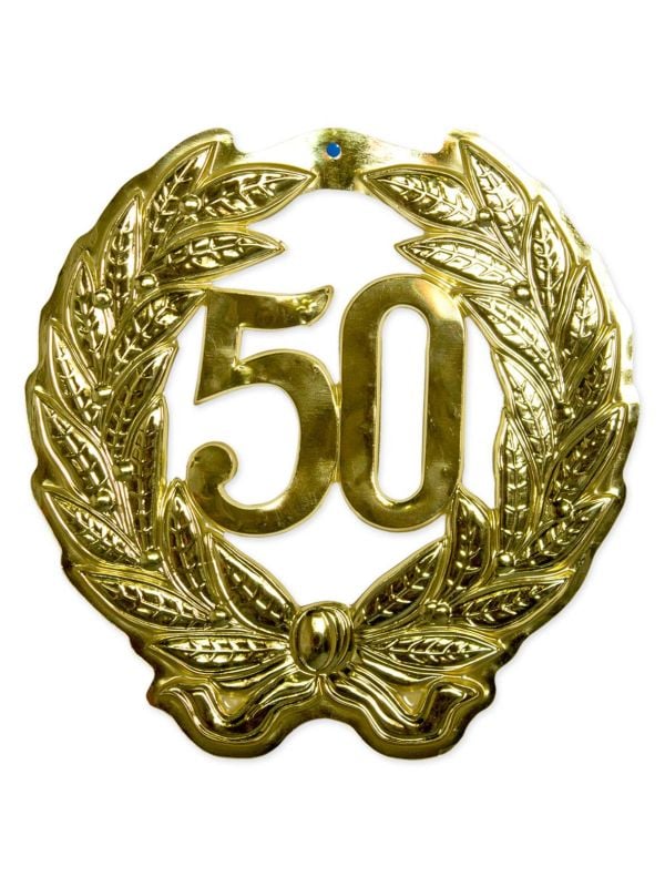 50 Jaar Gouden 3D Deurschild