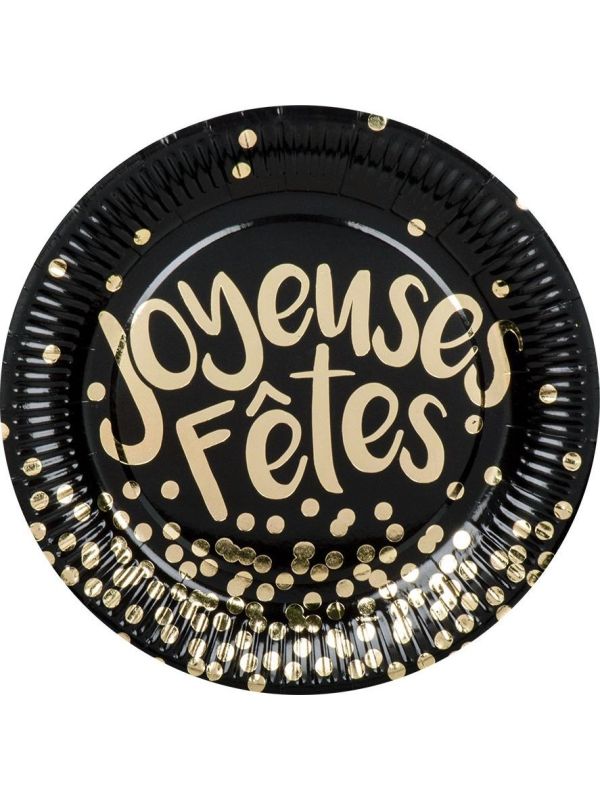 6 Papieren Bordjes Joyeuses Fêtes main product photo
