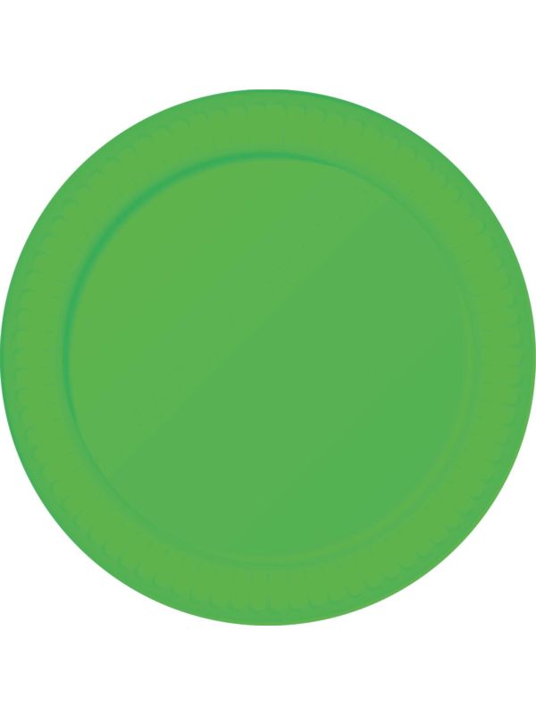6 papieren eetborden neon groen main product photo