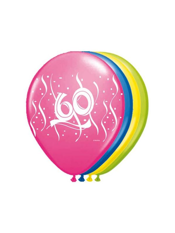 60 jaar ballonnen set 8 stuks main product photo