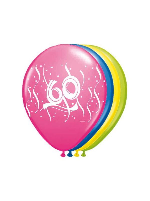 60 jaar ballonnen set 8 stuks