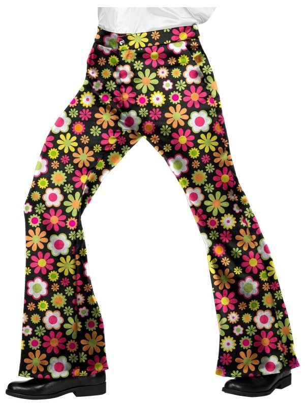 60s hippie broek bloemen mannen