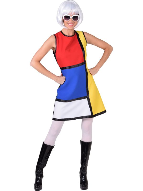60s jurk Modern art dames main product photo
