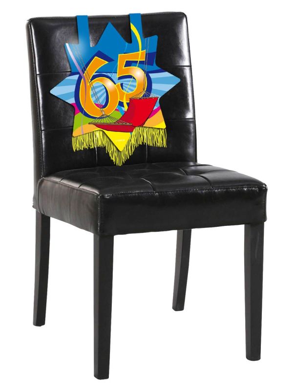 65 jaar verjaardag stoelversiering main product photo
