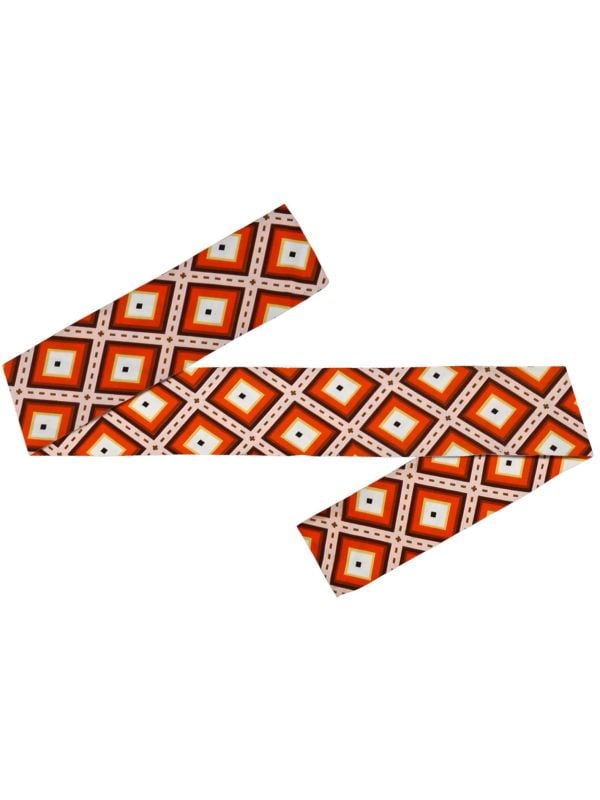 70s bandana geruit oranje