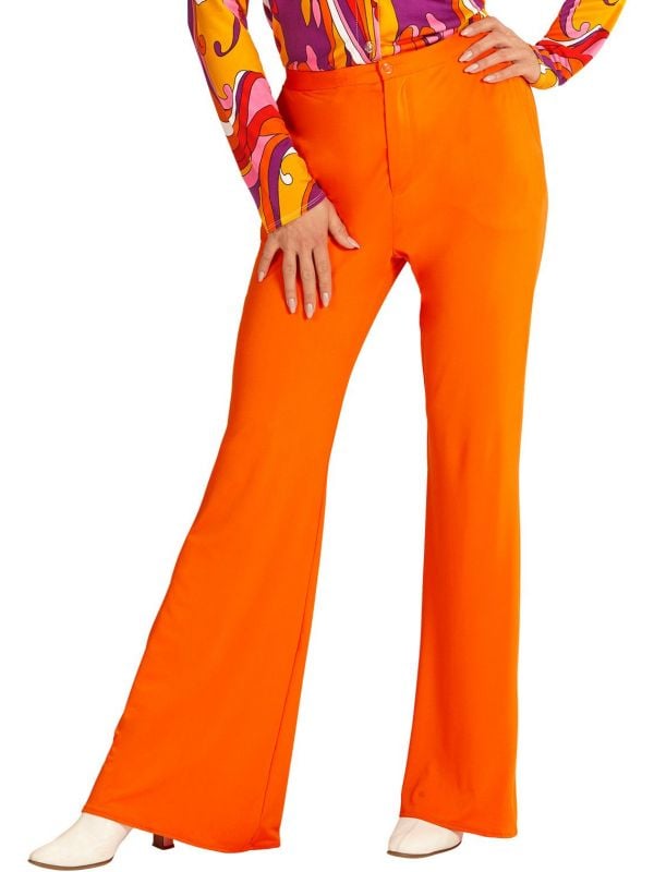 70s broek dames oranje