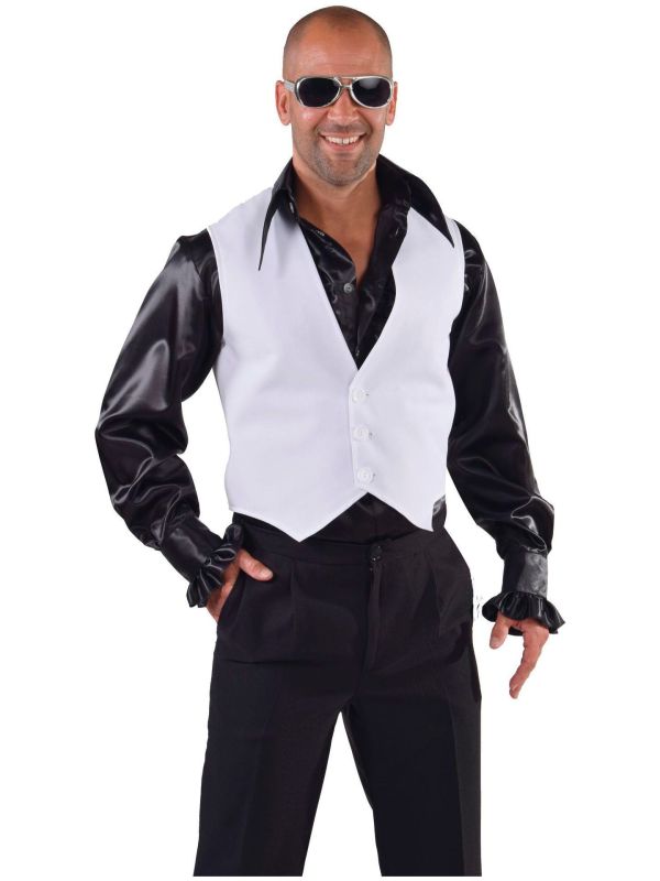 70s gilet mannen wit main product photo