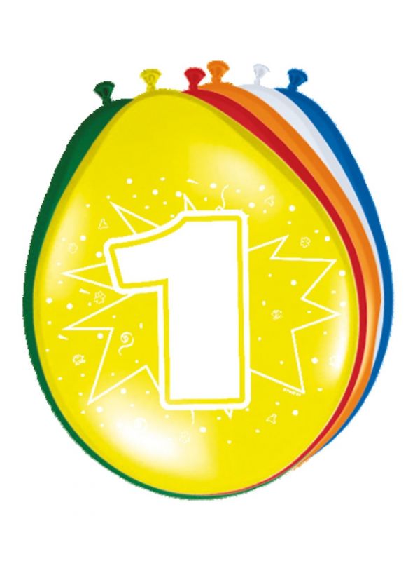 8 feestelijke verjaardag ballonnen 1 jaar