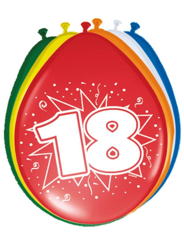 8 feestelijke verjaardag ballonnen 18 jaar