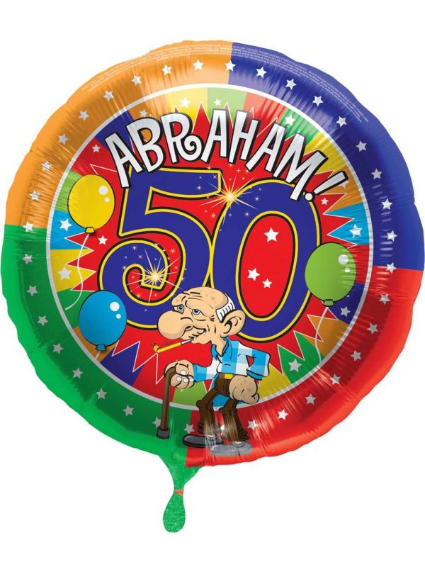 Abraham knalfeest folieballon 43cm