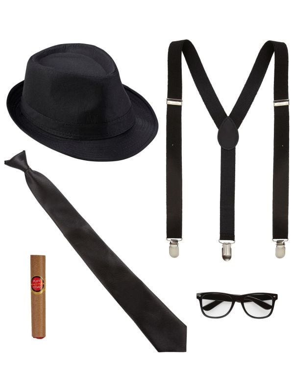 Accessoire set blues brothers zwart