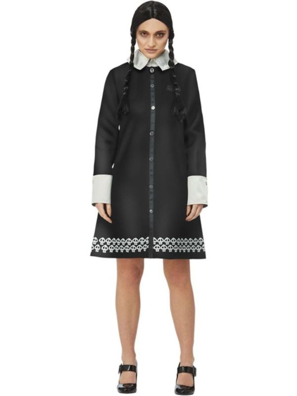 Addams Family Wednesday Kostuum Dames Zwart main product photo