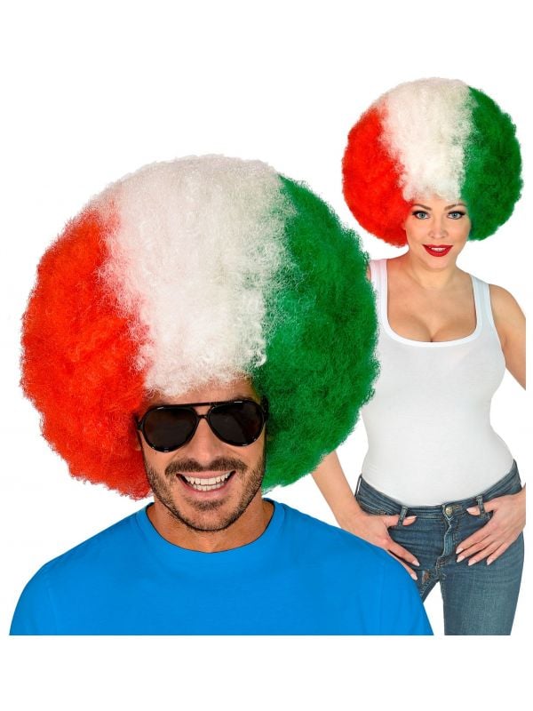 Afro pruik Italiaanse supporter