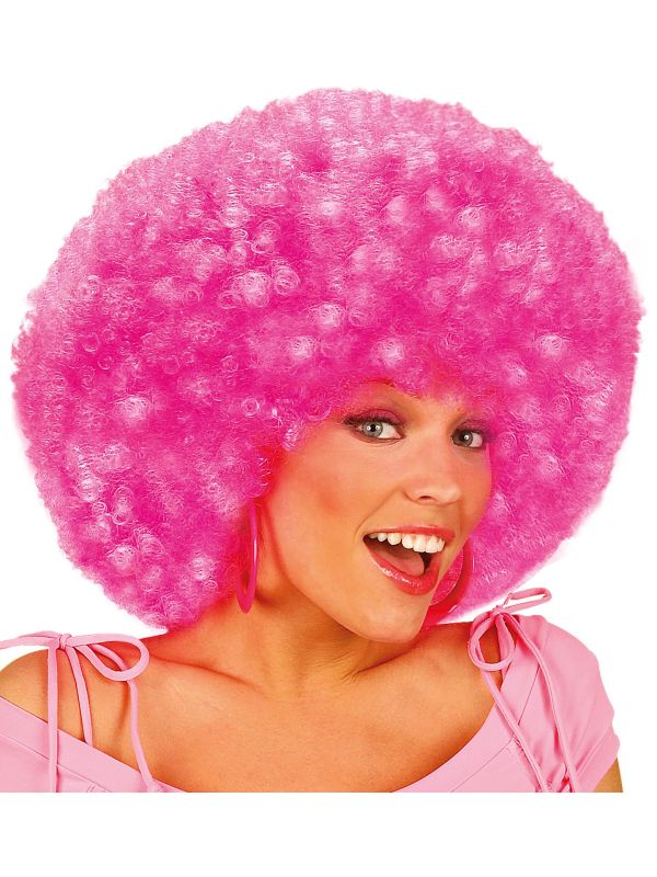 Afro pruik met krullen rood