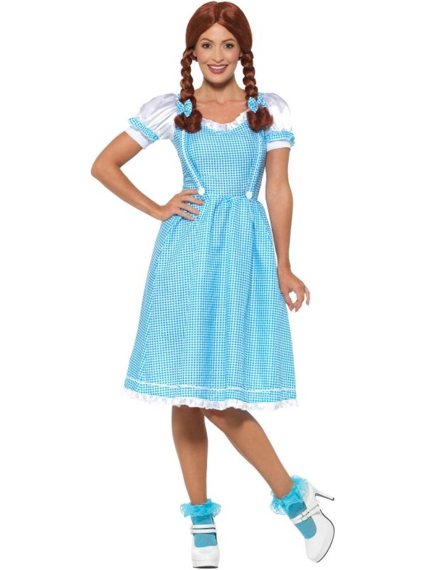 Alice in Wonderland blauw witte jurkje main product photo